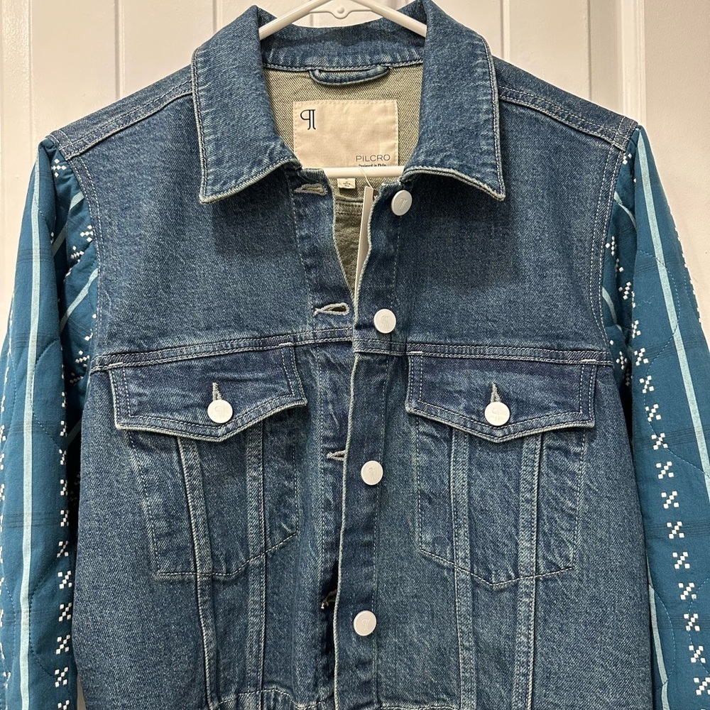 NWT Anthropologie Pilcro Quilted Denim Jacket - Picture 3 of 6